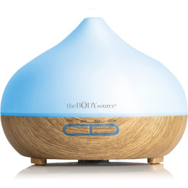 Ультразвуковий аромадифузор The Body Source 300 мл з LED-підсвіткою, таймером і зволожувачем повітря для ефірних олій — ароматерапія для дому, офісу, спа