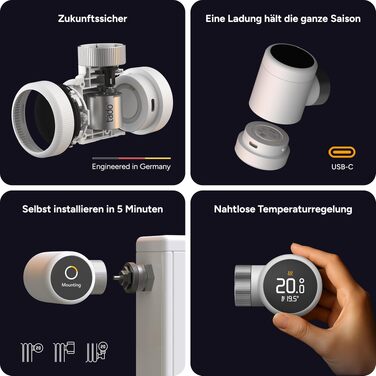 Стартовий набір tado° Starter Kit X: Інтернет-міст Bridge X, 3 розумні радіаторні термостати та бездротовий датчик температури