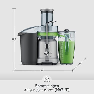 Соковижималка Sage Nutri Juicer Cold для фруктів та овочів, срібляста, 84 мм завантажувальний отвір