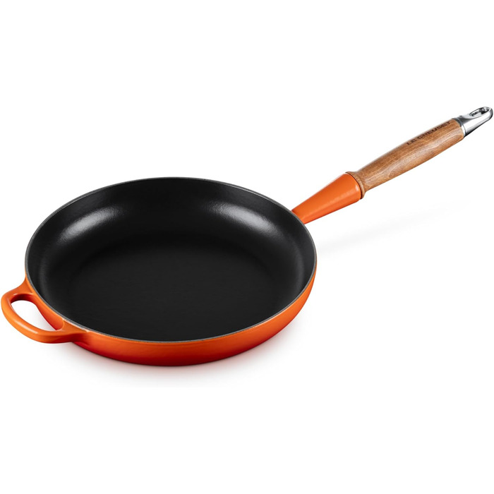 Сковорода Le Creuset Signature з чавуну з дерев'яним ручками, 24 см, кольору 'Огненний Рубін'