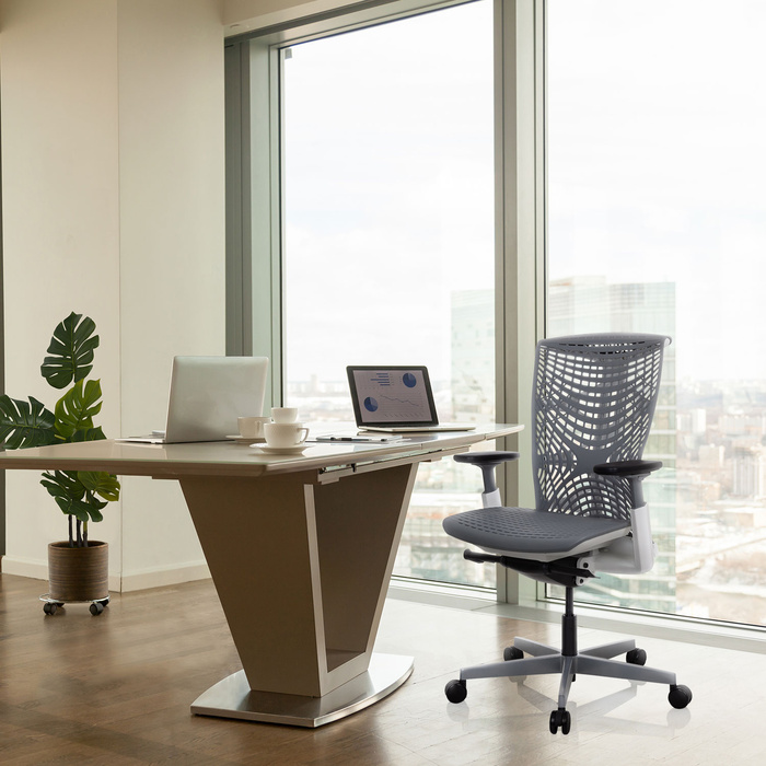 Офісне крісло / поворотне крісло SKOPE TPE сірий hjh OFFICE