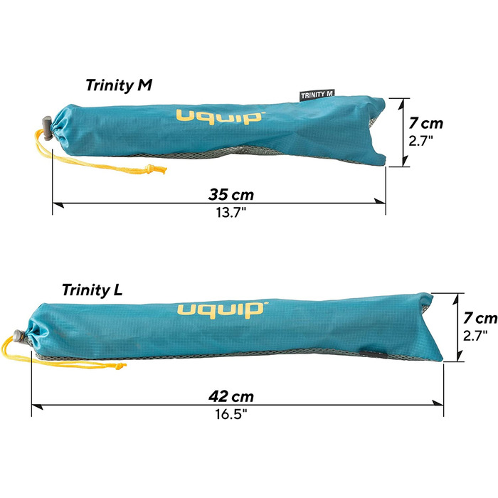 Стілець для кемпінгу Uquip Trinity M, складаний, 150 кг, синьо-жовтий