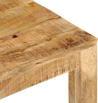 Журнальний стіл із масиву мангового дерева vidaXL 80x80x40 см, кавовий стіл для вітальні