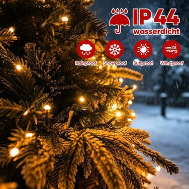 Світлодіодна гірлянда вулична 50м, 2000 LED ламп, теплий білий колір, 8 режимів роботи з функцією пам'яті