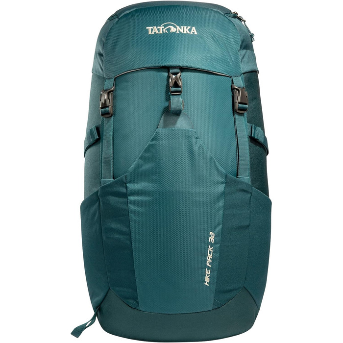 Рюкзак для туризму Tatonka Hike Pack 32 л із вентиляцією спини та дощовиком, легкий і зручний, бірюзово-зелений