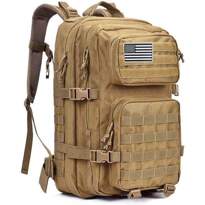 G4Free 40L Тактичний рюкзак для туризму, військовий рюкзак Molle, великий армійський рюкзак для кемпінгу, полювання, трекінгу, колір хакі