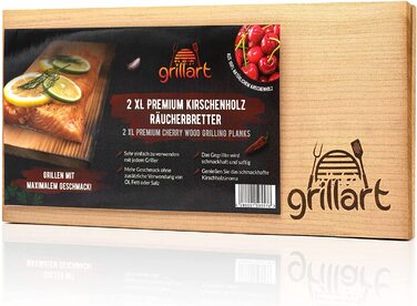 Дерев'яні дошки для копчення Grillart з гікорі, набір 2 шт.