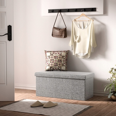 Оббитий пуф Wide Decor, 80x40x40 см, сірий
