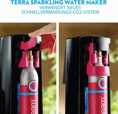 Сифон для газування води SodaStream Terra (чорний) з пляшкою CO2 та DWS