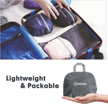 Складаний рюкзак ZOMAKE 30L, водонепроникний, для походів, для жінок і чоловіків, темно-сірий, легкий туристичний рюкзак