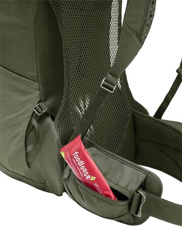Туристичний рюкзак VAUDE Brenta 36+6 л, водонепроникний, унісекс, з дощовиком, зручний трекінговий рюкзак з органайзером, колір хакі