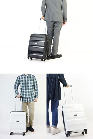 Дорожня валіза American Tourister Bon Air S 55 см, чорна, жорсткий пластиковий спінер, ручна поклажа, 31.5 л
