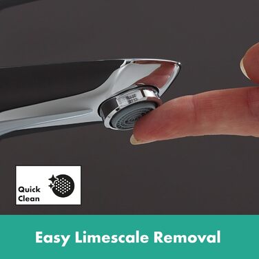 Змішувач для ванної кімнати Hansgrohe Talis E з Push-Open, вилив висотою 110 мм, EcoSmart, хром