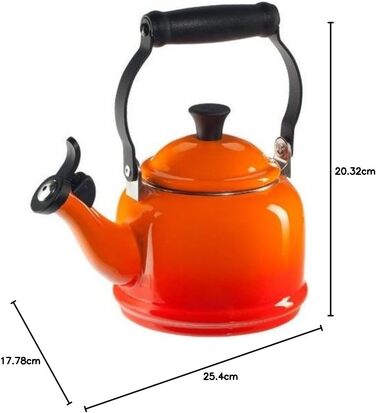 Емальований чайник Le Creuset Demi з вугільної сталі, 1.1 л, колір Oven Red (червоний)