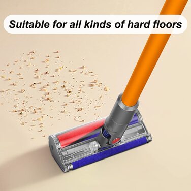 Електрична м'яка насадка-щітка DrRobor для пилососа Dyson V10/V11/V15, аксесуар для жорстких підлог