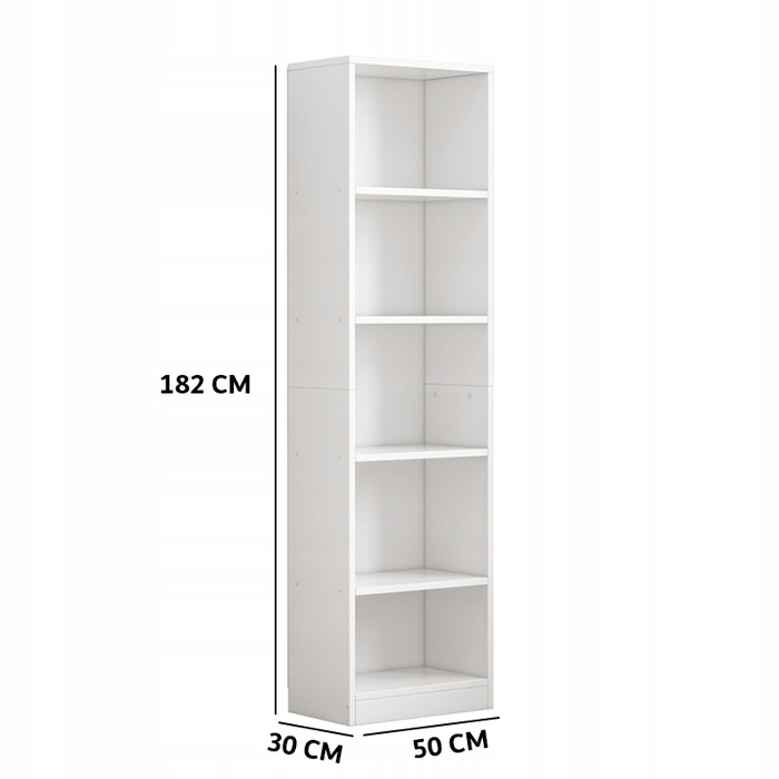Стелаж Muvu 50 см x 182 см x 30 см, білий