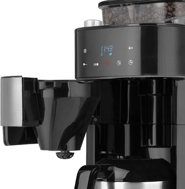 Кавоварка GASTROBACK Grind & Brew Pro Thermo, срібляста, чорна, з млином, термос, автоматична
