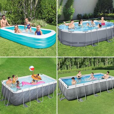 Кругле покривало для басейну Poolabdeckung 420D Ø310 см для басейнів Ø260-305 см, водонепроникний захисний тент з люверсами