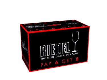 Набір келихів Бордо 610 мл, 6 шт + 2 в подарунок, кришталь, Vinum, Riedel