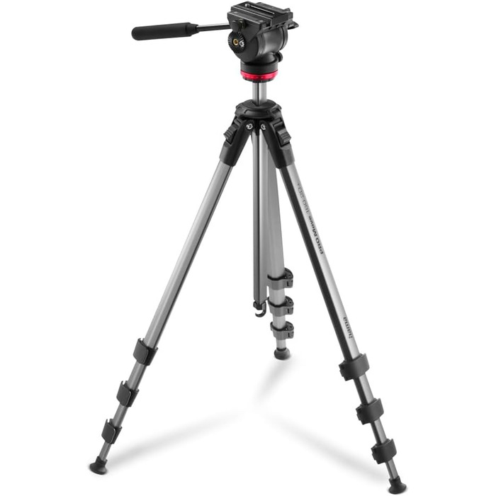 Відеоштатив Hama з флюїдною головкою для камери, смартфона і DSLR, алюмінієвий, легкий, 46–160 см, навантаження до 7 кг, з тримачем для телефону