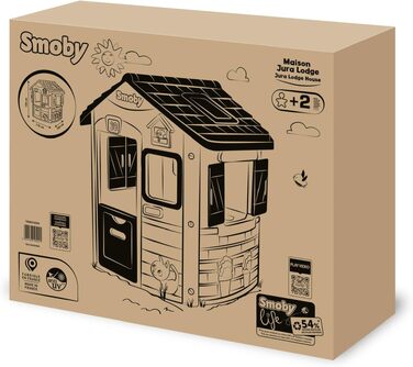 Дитячий будиночок Smoby Life Jura Lodge (115x123x132 см) з переробленого пластику - вуличний будиночок для ігор, годівниця для птахів, від 2 років