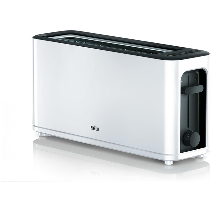 Тостер Braun HT3100WH Білий, 1 відділення, 7 режимів підсмажування, 1000 Вт
