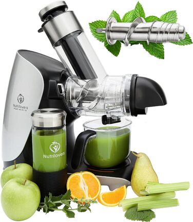 Електрична шнекова соковижималка GREEN-PRESS з нержавіючої сталі 304, BPA-free, для овочів, фруктів і селери, німецький бренд, тест-переможець 2023 року