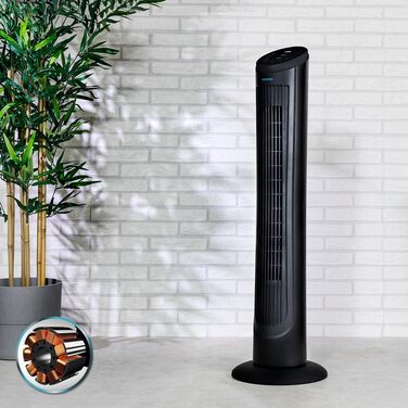 Вентилятор вежний Cecotec EnergySilence 9090 Skyline з пультом та таймером, 45 Вт, 102 см, чорний