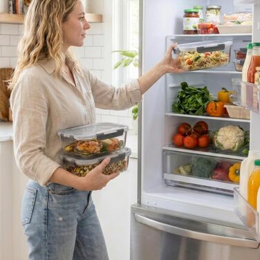 Набір скляних контейнерів для їжі Igluu Meal Prep (10 шт) — 370 мл та 1050 мл, герметичні ланч-бокси для зберігання продуктів