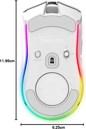 Ігрова миша Razer Cobra (дротова), легка (57 г), оптичні перемикачі 3-го покоління, RGB-підсвітка Chroma, чорна