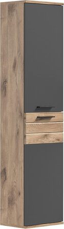 Підвісна шафа для ванної xonox.home Mason, сіра, 37x152x24 см