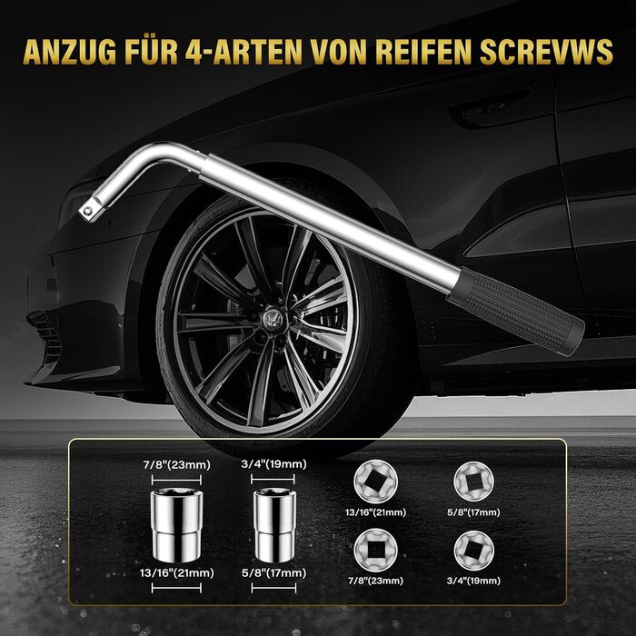 Універсальний гвинтовий домкрат-ромб IMAYCC 2.5т для BMW (Серії 1, 3, 5, 6, 7, Z, X) з гумовими накладками та ключем для коліс, чорний