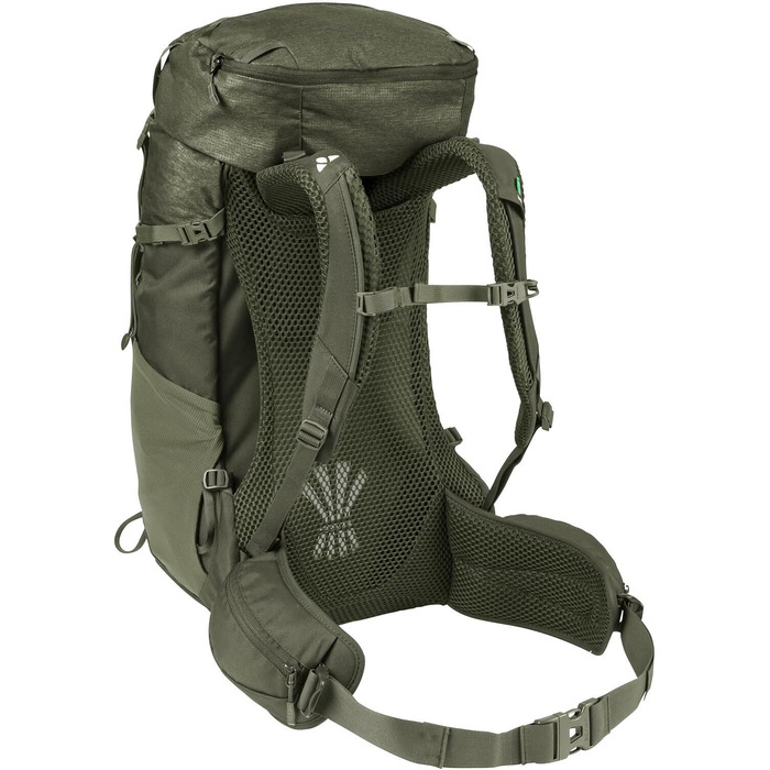 Туристичний рюкзак VAUDE Brenta 36+6 л, водонепроникний, унісекс, з дощовиком, зручний трекінговий рюкзак з органайзером, колір хакі