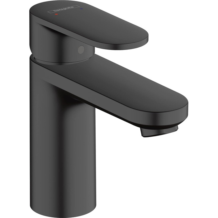 Змішувач для ванної кімнати Hansgrohe Vernis Blend, чорний мат, висота виливу 100 мм, економія води (EcoSmart)