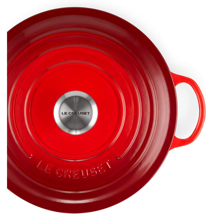 Каструля Le Creuset Signature La Marmite з чавуну 26 см, 4,1 л, для всіх типів плит та індукції, червона