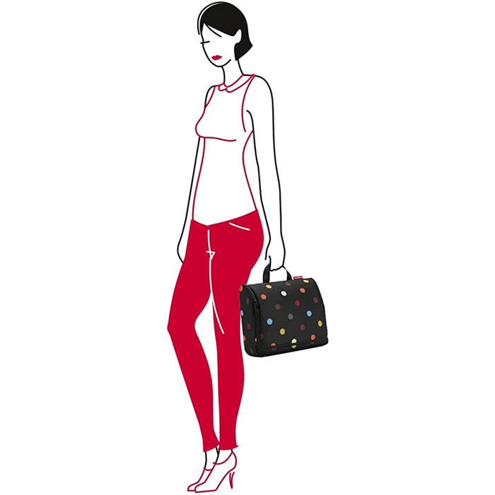 Дорожня сумка Reisenthel Allrounder L з великою косметичкою Toiletbag XL, горошок