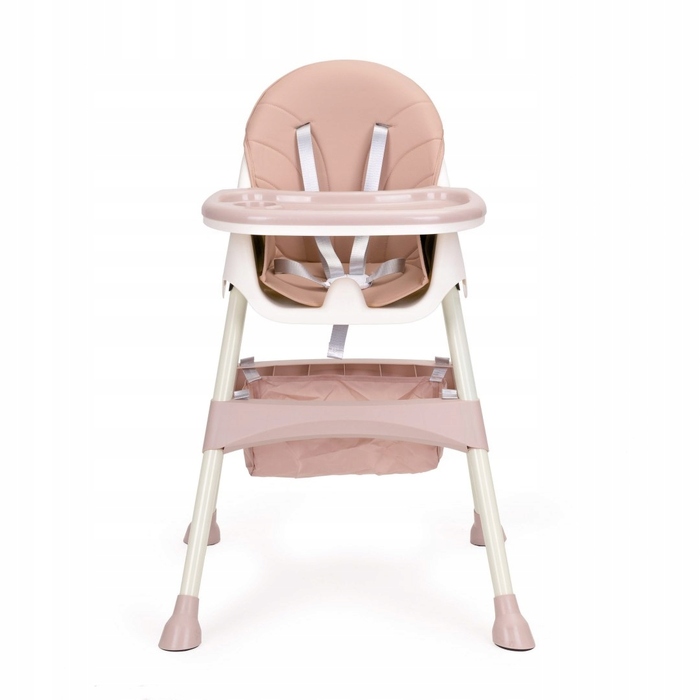Стілець для годування 2в1 з 5-точковими ременями ECOTOYS, рожевий