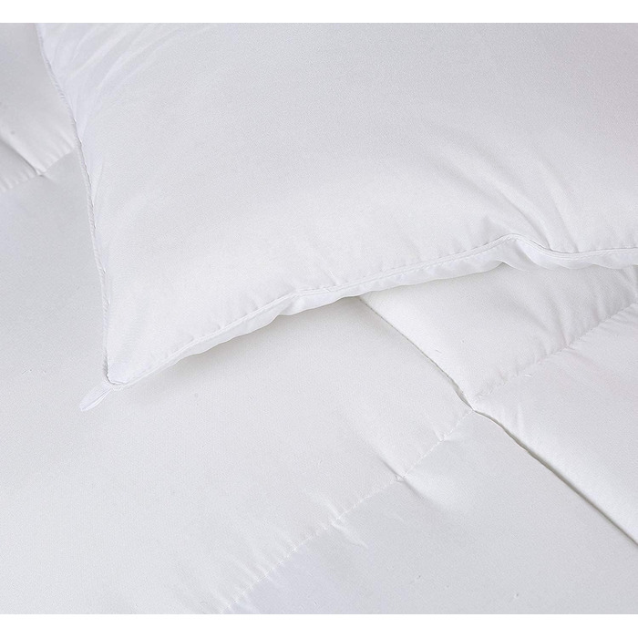 Ковдра постільна Utopia Bedding 200x200 см, стегане пухове покривало з наповнювачем з поліестеру 350 GSM (біле)