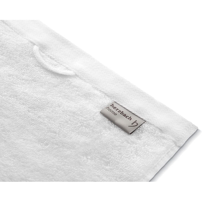 Рушники для рук Herzbach Home Premium 50x100 см, 2 шт, білі, 100% натуральна бавовна, м'які, високоякісні, дуже поглинаючі