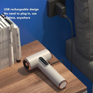 Портативний акумуляторний фен Bewinner Pro 200W, 3 швидкості та 3 температури, бездротовий фен для волосся з цифровим дисплеєм, для жінок, для подорожей та кемпінгу, білий
