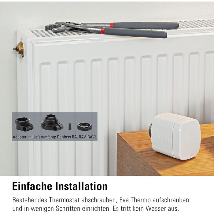 Розумний термостат для радіатора Eve Thermo (Apple HomeKit), білий