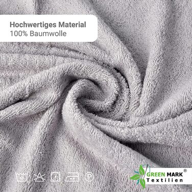 Набір рушників NatureMark 8 шт. з махрової бавовни: 4 гостьові, 2 для рук, 2 банних, сріблясто-сірий колір