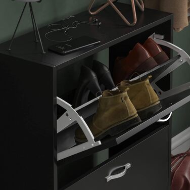 Шафа Vida Designs, дерев'яна, чорна, 80x24x60 см