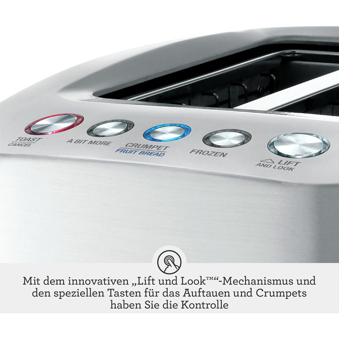 Тостер Sage The Smart Toast на 2 скибки, щітлений алюміній, розумний тостер з електронним керуванням