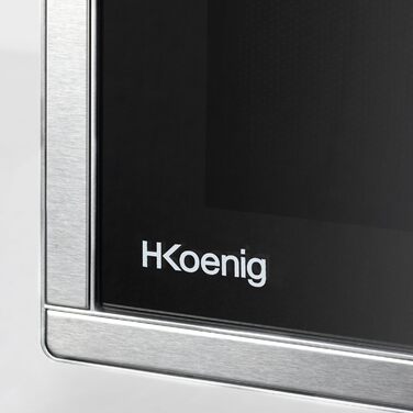 Мікрохвильова піч з грилем H.Koenig VIO7, 23 л, 1000 Вт, 9 програм, срібляста