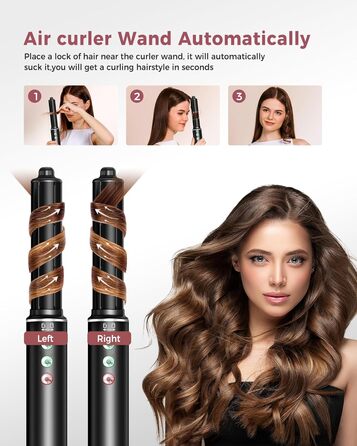 Air Styler 5 в 1 з іонізацією: Фен-щітка, випрямляч, авто-завивка 110 000 RPM, швидке сушіння, чорний
