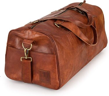 Дорожня шкіряна сумка Berliner Bags Oslo, коричнева, 45 л, для жінок і чоловіків