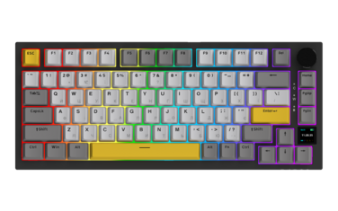 Бездротова механічна клавіатура Ajazz  AK820 PRO 75% Gift Switch Black RGB  (AK820PRO-G-BGY)