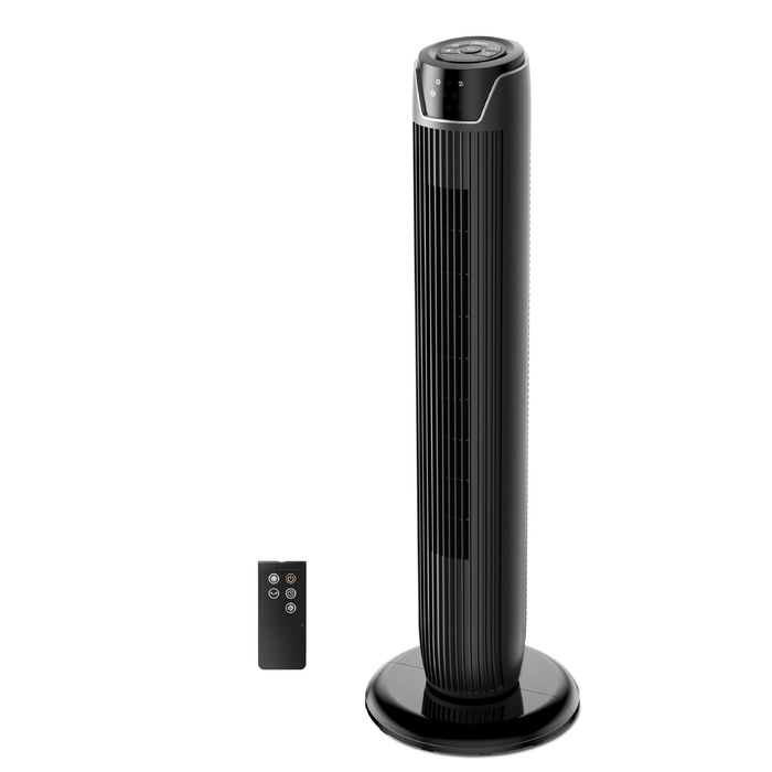Вентилятор підлоговий Midea FZ10-17JR 92 см з пультом, 3 режими, 3 швидкості, таймер 7 год, чорний