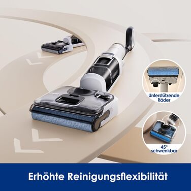 Tineco FLOOR ONE S6 Combo: акумуляторний миючий пилосос 2-в-1 для підлоги, килимів, меблів (з функцією сушіння)